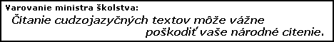 varovanie ministra školstva